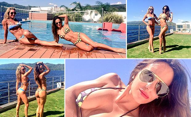 Lourdes Sánchez y Barby Reali, lomazos al sol en las sierras cordobesas. (Foto: Twitter)
