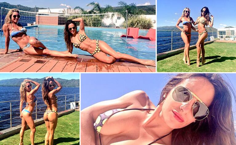 Lourdes Sánchez y Barby Reali, lomazos al sol en las sierras cordobesas. (Foto: Twitter)