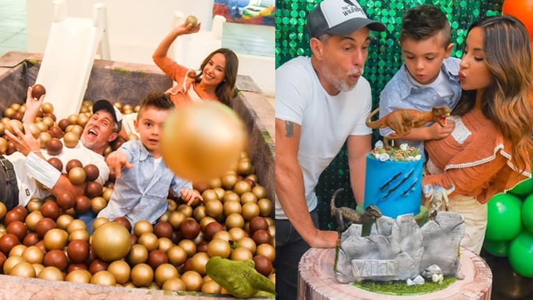 Lourdes Sánchez y Chato Prada celebraron los 5 años de su hijo Valentín.