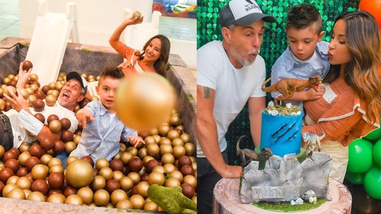 Lourdes Sánchez y Chato Prada celebraron los 5 años de su hijo Valentín.