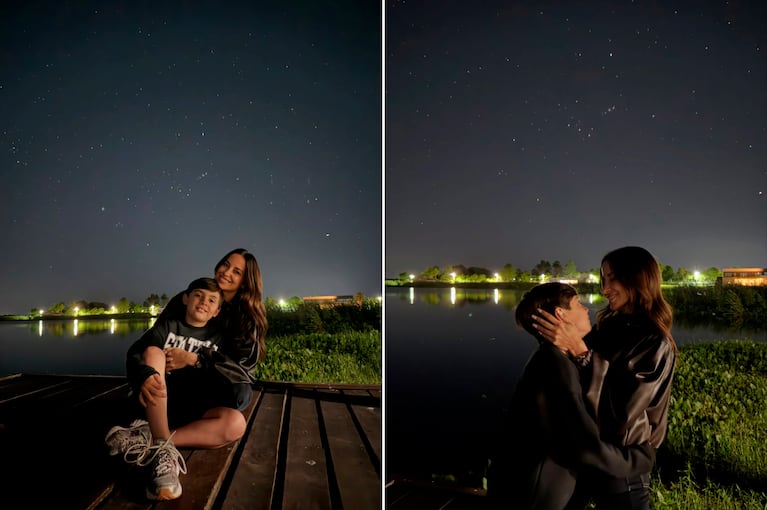 Lourdes Sánchez y su hijo Valentín (Foto: Instagram @lourdesanchezok)