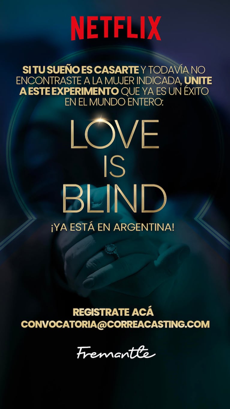 Love is Blind llega a la Argentina: cómo anotarse en el reality de solteros y solteras