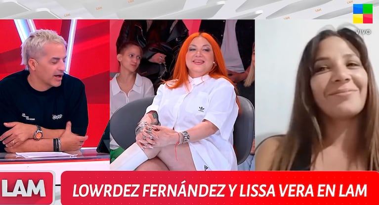Lowrdez Fernández y Lissa Vera se reconciliaron en vivo tras el fuerte distanciamiento (captura de pantalla de América TV)