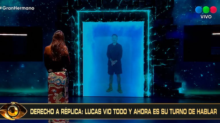 Luana estalló contra Gran Hermano tras el durísimo derecho a réplica de su novio Lucas (captura de Telefe)