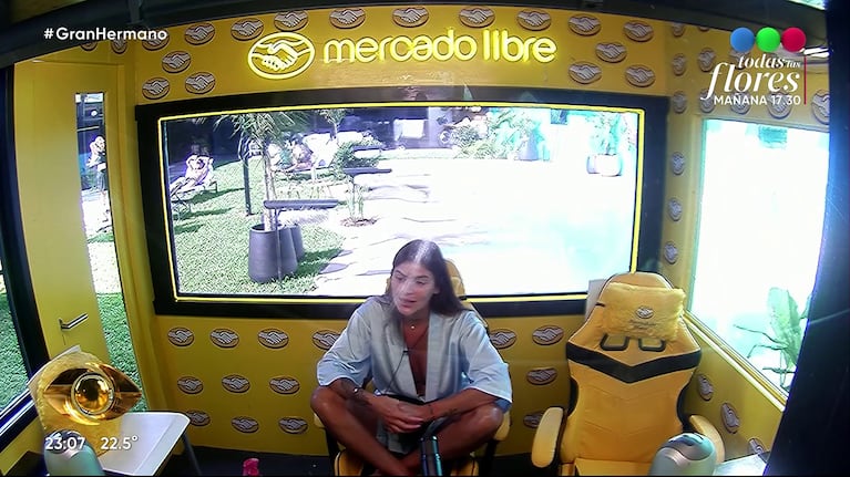 Luana Fernández dejó a su novio en el streaming de Gran Hermano (Foto: captura de Telefé).