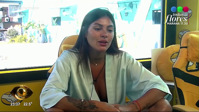 Luana Fernández dejó a su novio en el streaming de Gran Hermano (Foto: captura de Telefé).