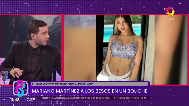 Luba, la joven con la que fue vista Mariano Martínez (Foto: captura de eltrece).