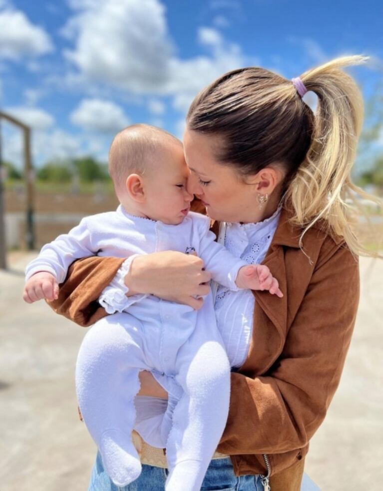 Luca Cubero cumplió seis meses y Mica Viciconte le dedicó un dulce mensaje