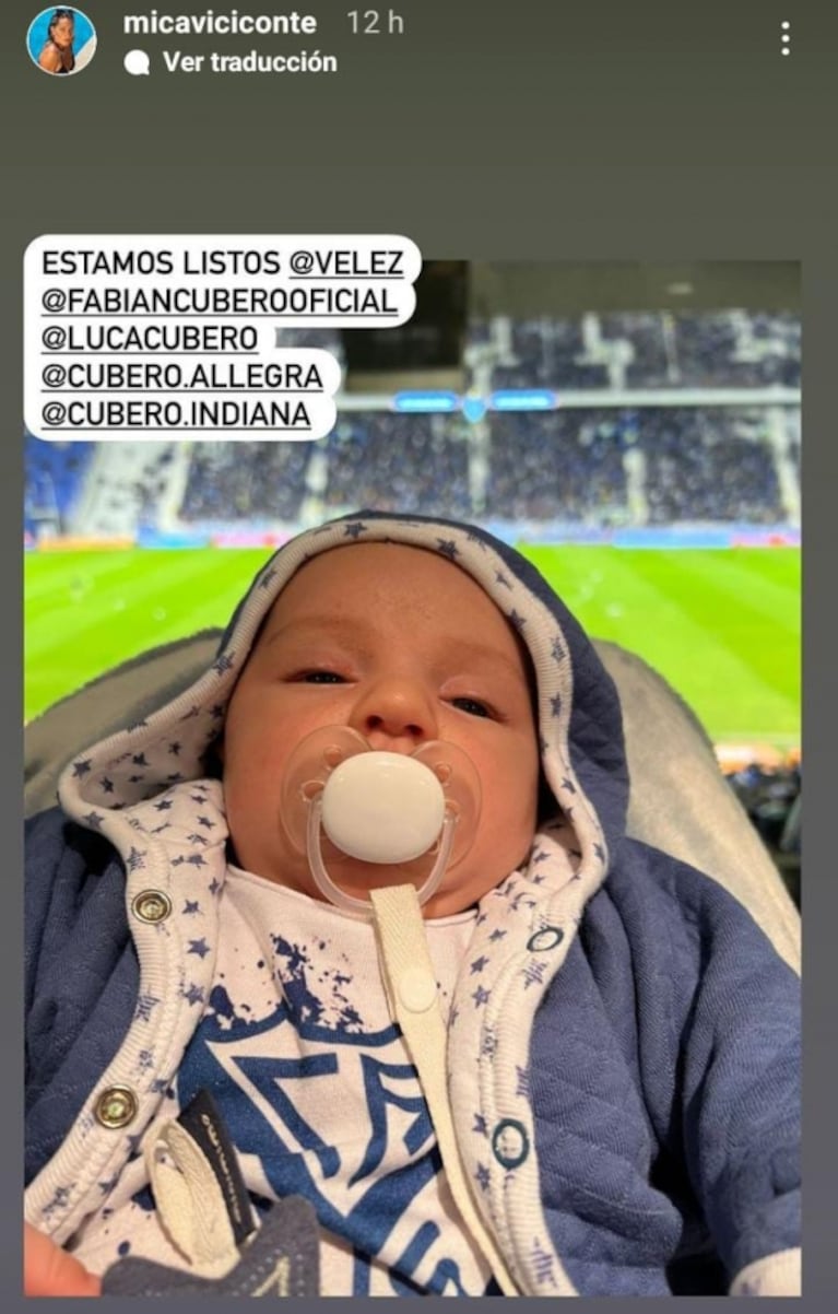 Luca Cubero fue por primera vez a la cancha con Mica Viciconte, Poroto, sus hijas y Rocío Marengo: las fotos