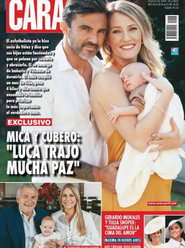 Luca Cubero protagonizó su primera tapa de revista junto a Mica Viciconte y Fabián 