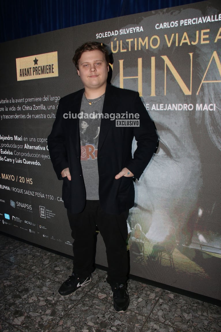 Luca Martin en el estreno del documental de la vida de China Zorrilla (Fotos: Movilpress).