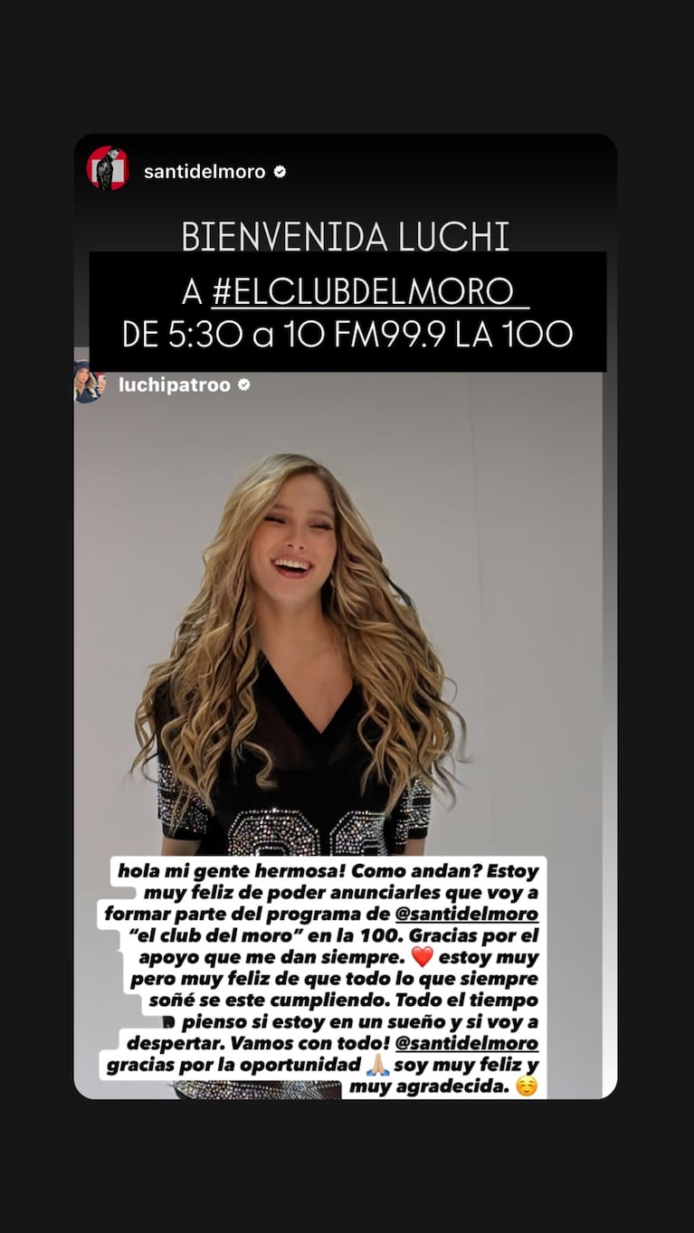Luchi Patrone. Foto: Instagram @luchipatroo