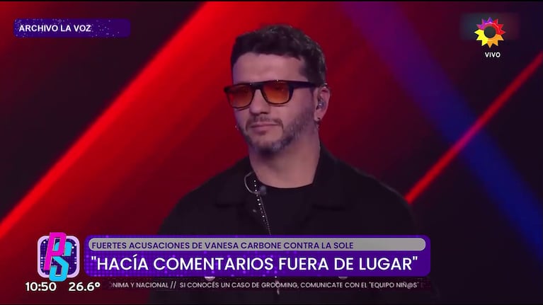 Lucho González en La Voz (Foto: captura de Telefé y eltrece).