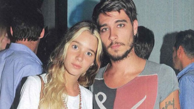 Lucía Celasco en el partido de Del Potro y Federer junto a su novio. (Foto: revista Caras)