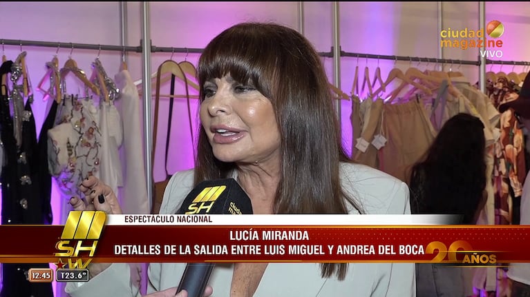 Lucía Miranda, la viuda de Hugo López, el histórico mánager de Luis Miguel, habló en Mshow del supuesto romance del cantante con Andrea del Boca (Foto: captura de Ciudad Magazine).