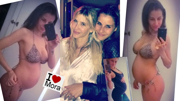 Lucía Valdés, bikini animal print para lucir su panza de siete meses. (Foto: Instagram)