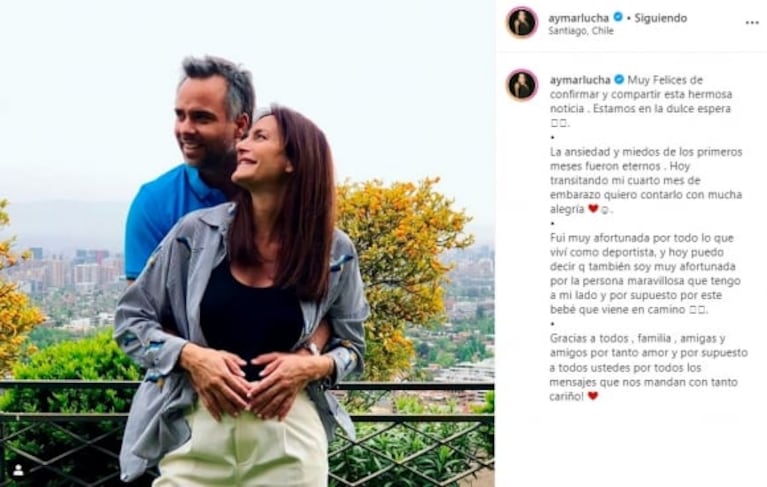 Luciana Aymar anunció que va a ser mamá junto a Fernando González: "Estamos en la dulce espera"