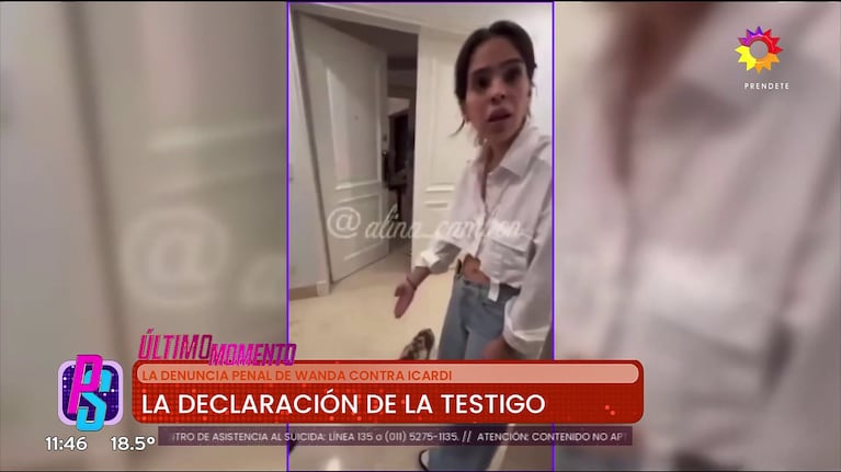 Luciana Campil, amiga de Wanda Nara, el día del conflicto del Chateau con Mauro Icardi (Foto: captura de eltrece).