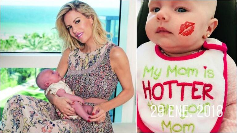 Luciana Salazar compartió una foto de Matilda... ¡con una pícara frase en su babero!: Mi mamá está más buena que...
