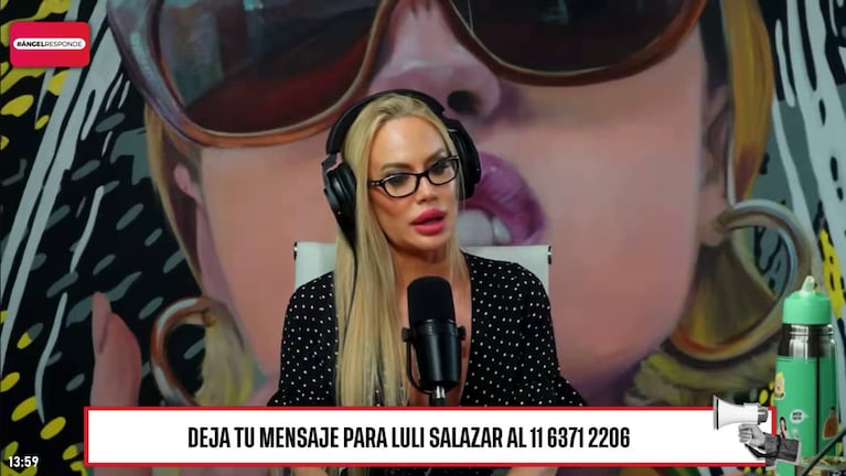 Luciana Salazar con Ángel de Brito (Foto: captura de Streaming Bondi)