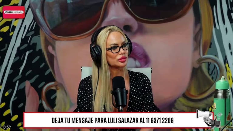 Luciana Salazar con Ángel de Brito (Foto: captura de Streaming Bondi)