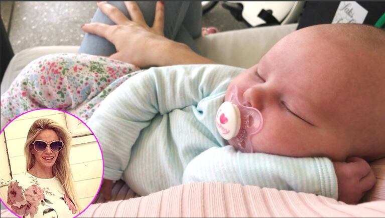 Luciana Salazar publicó una foto de su beba recién nacida tras las críticas por su reality (Foto: Twitter e Instagram)