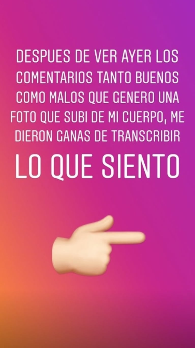 Luciana Salazar respondió a las críticas tras compartir una foto de sus abdominales