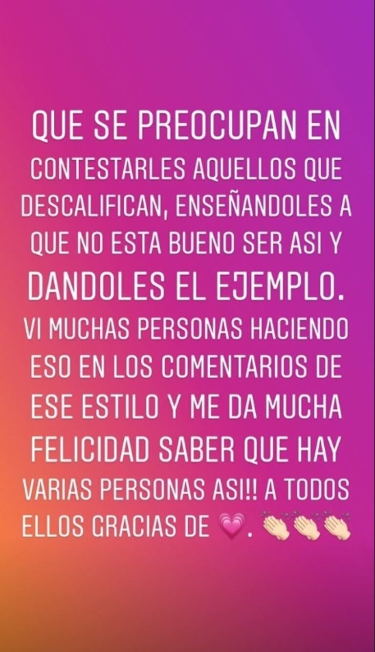 Luciana Salazar respondió a las críticas tras compartir una foto de sus abdominales