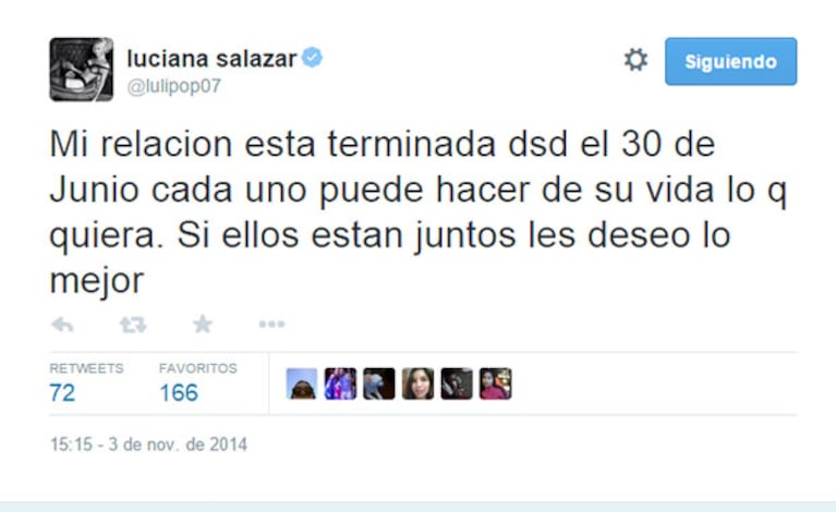 Luciana Salazar y su reacción ante el romance Redrado-Granata. (Foto: captura Twitter)