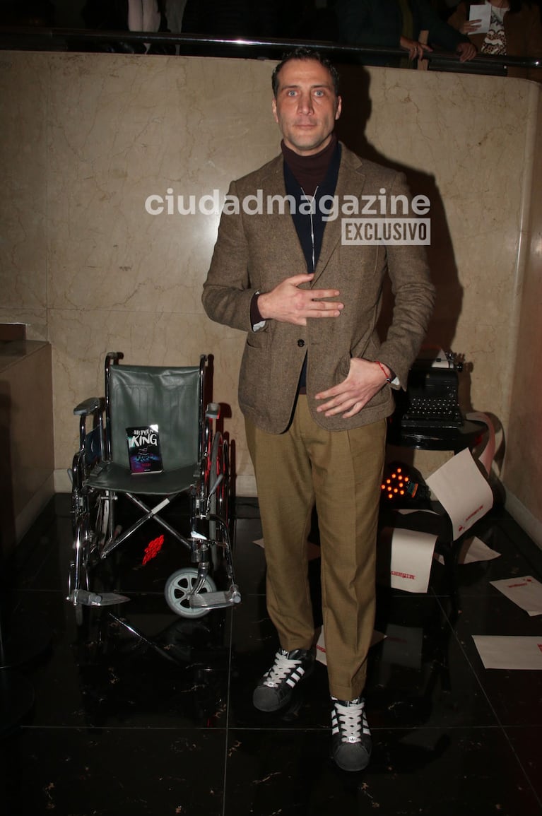 Luciano Cáceres en la función de prensa de Misery. (Foto: Movilpress)