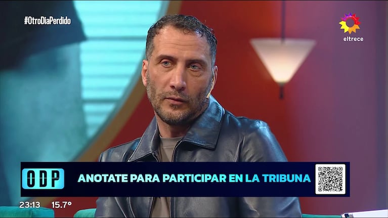 Luciano Cáceres en Otro Día Perdido (Foto: captura de eltrece).