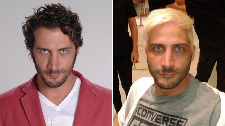 Luciano Cáceres y su radical nuevo look: se tiñó el pelo de 'ice blonde'. Foto: Instagram