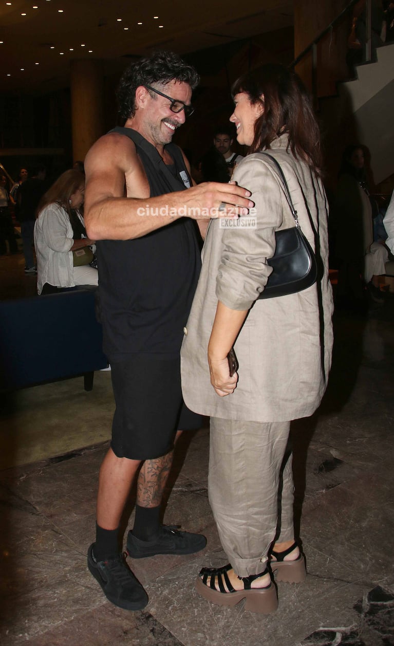 Luciano Castro con Griselda Siciliani en el teatro. (Foto: Movilpress)