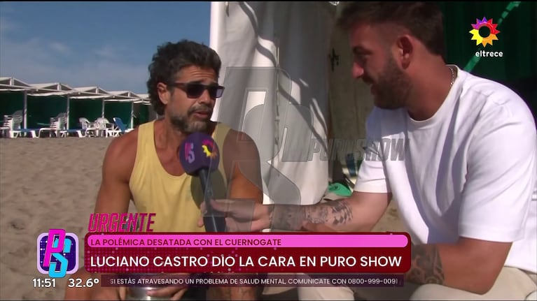 Luciano Castro con Puro Show en Mar del Plata. Foto: Captura (eltrece)