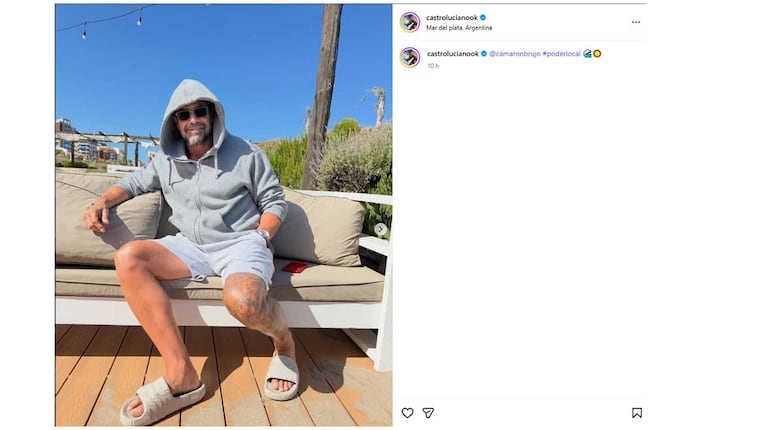 Luciano Castro desactivó los comentarios en su cuenta de Instagram.
