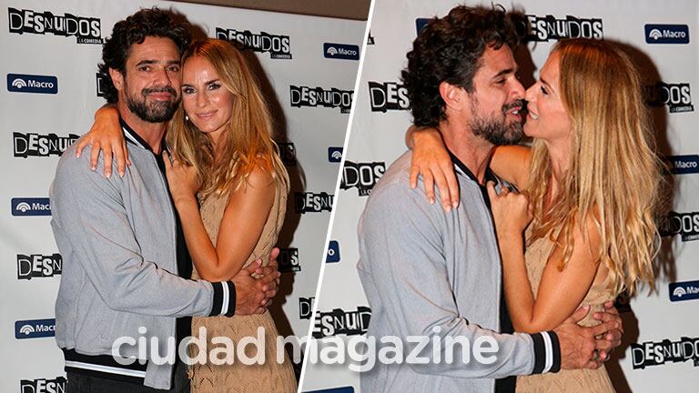Luciano Castro y Sabrina Rojas, mimosos y enamorados en la presentación de la obra Desnudos