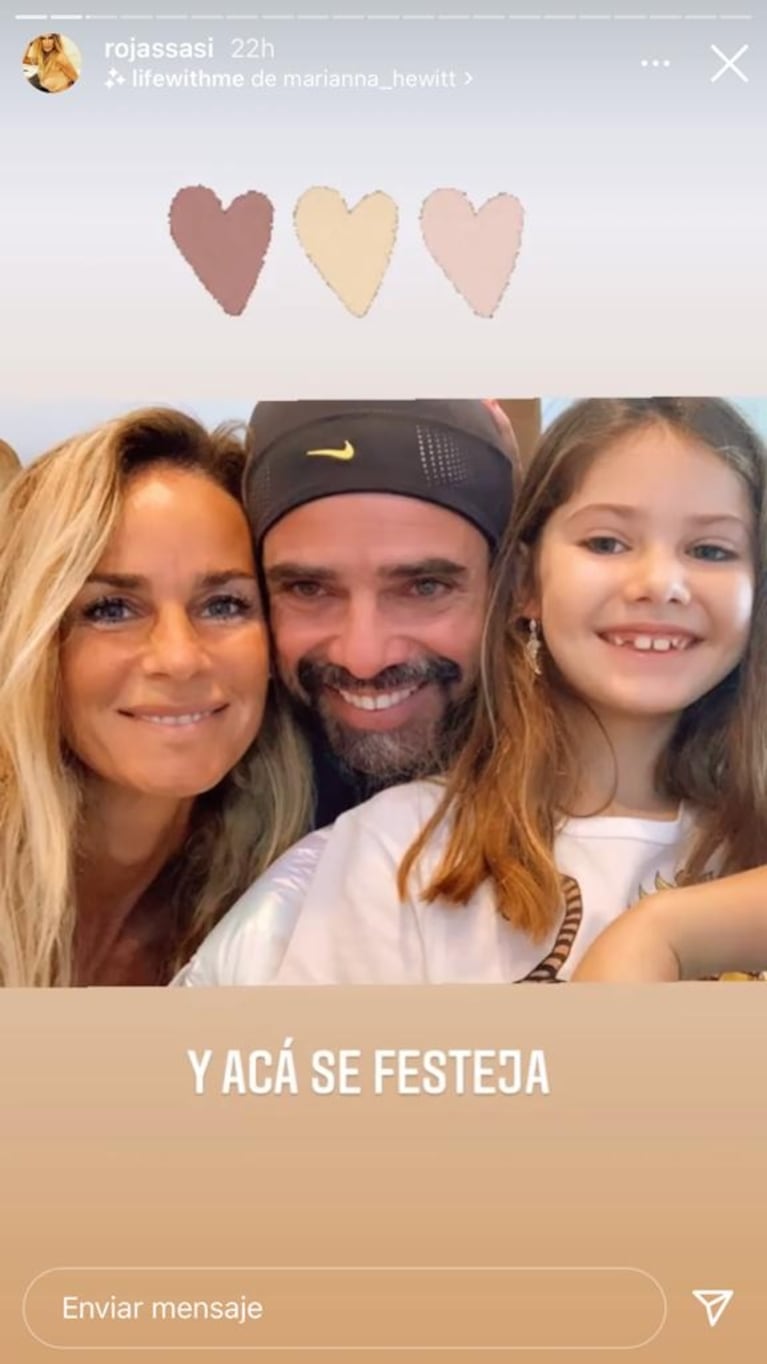 Luciano Castro y Sabrina Rojas posaron juntos en el cumple de su hija Esperanza: el tierno álbum de fotos familiar