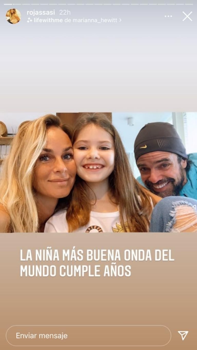 Luciano Castro y Sabrina Rojas posaron juntos en el cumple de su hija Esperanza: el tierno álbum de fotos familiar