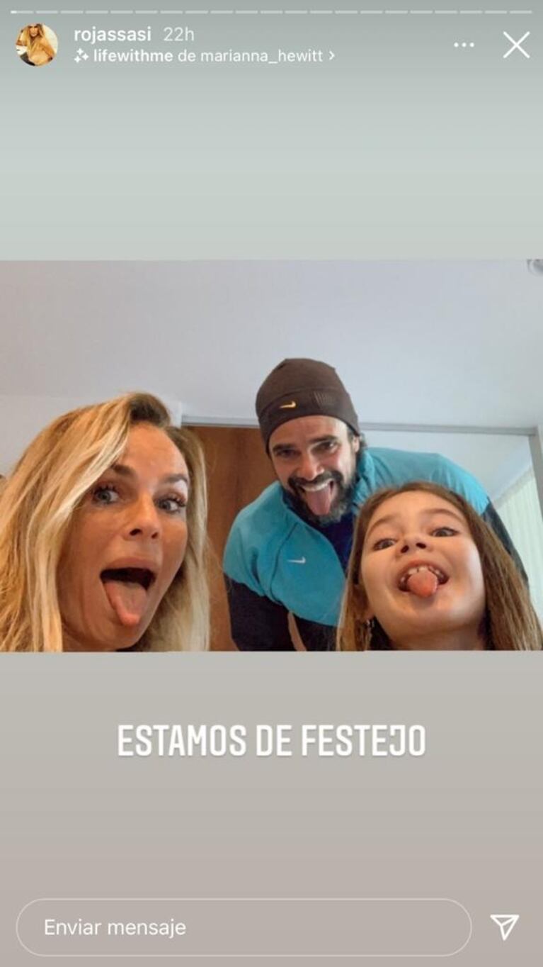 Luciano Castro y Sabrina Rojas posaron juntos en el cumple de su hija Esperanza: el tierno álbum de fotos familiar
