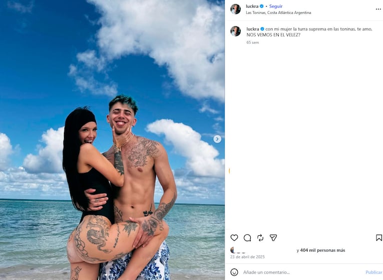 Luck Ra aún conersva posteos con La Joaqui (Foto de Instagram)