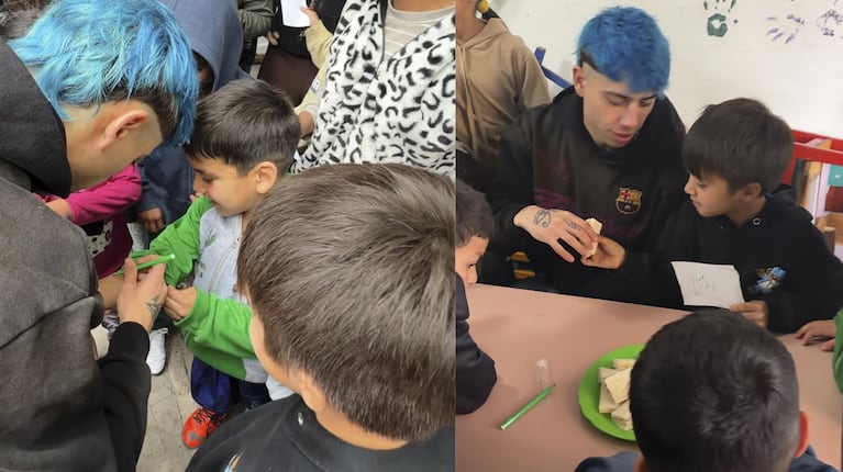 Luck Ra compartió una emotiva tarde con los niños de la Fundación Sí y reafirmó su compromiso solidario