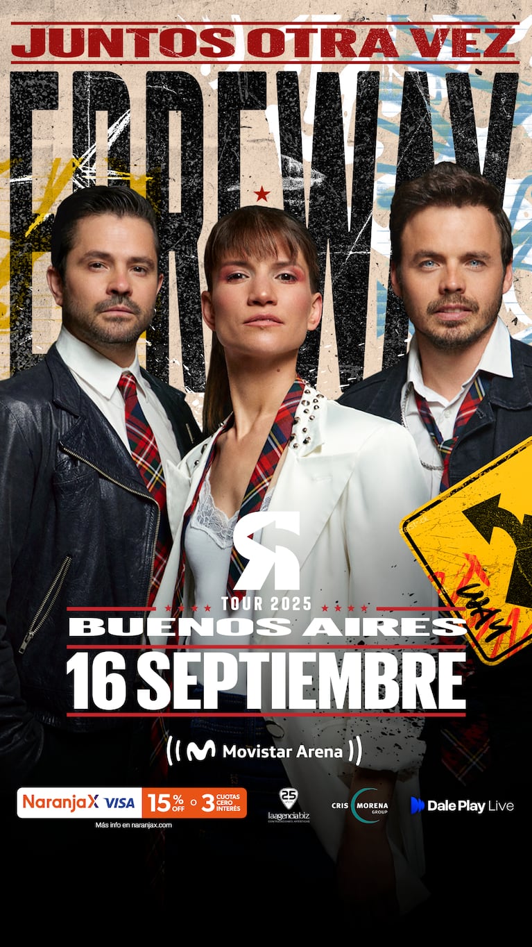 Luego de anunciar su gira por varios países, y hacer sold out en tiempo récord, Erreway anuncia su esperado regreso a Buenos Aires en el Movistar Arena.