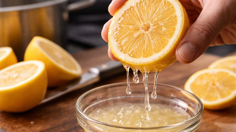 Luego de colocarlos en agua caliente, los limones recuperan su vitalidad y tienen más jugo. Foto: IA (ChatGPT)