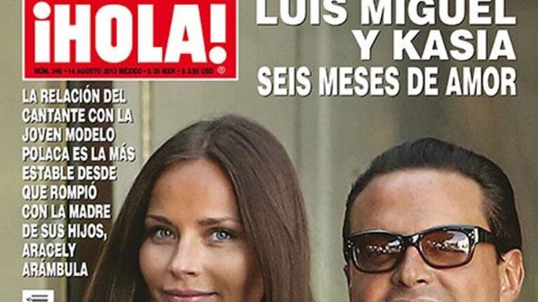 Luis Miguel y Kasia Sowinska en la tapa de ¡Hola! México.