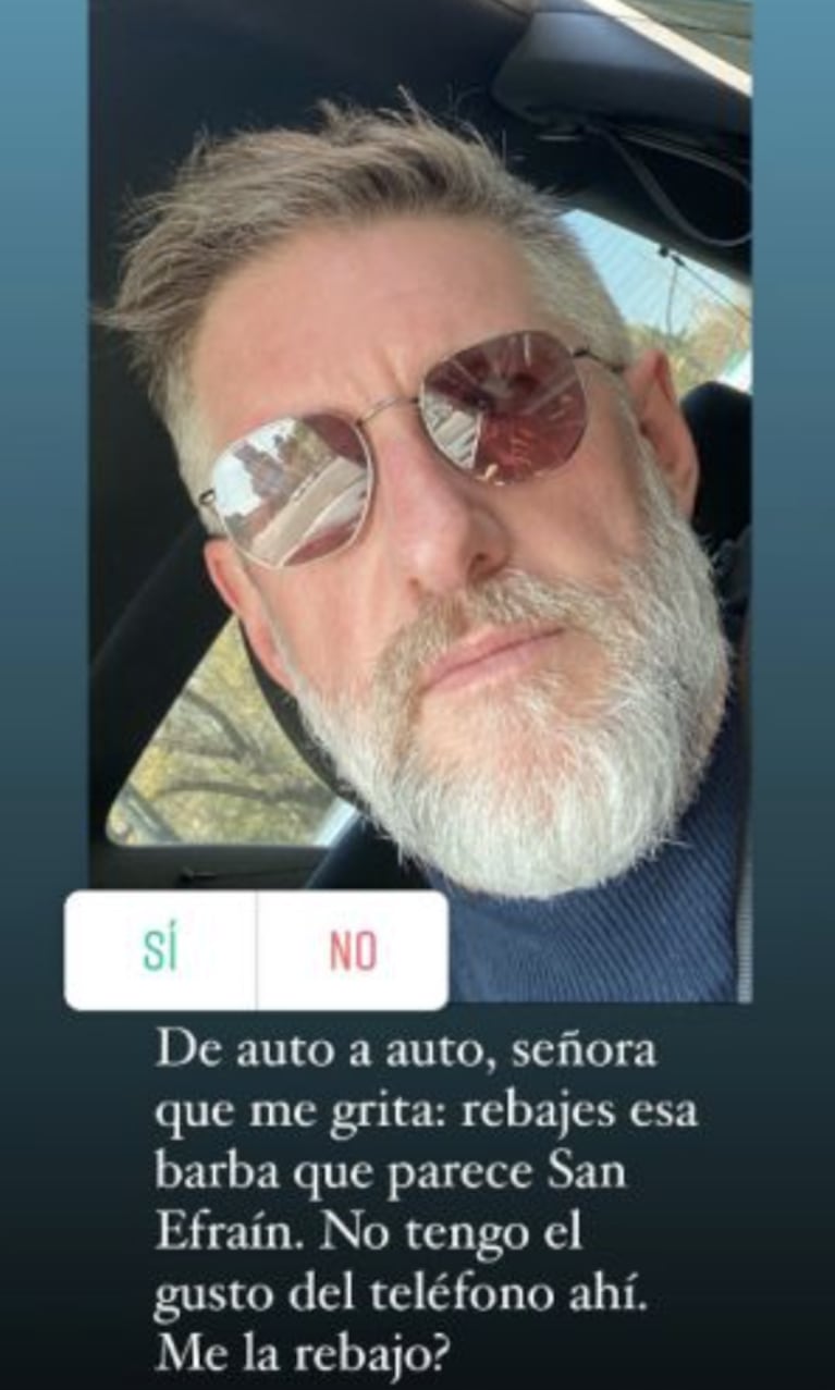 Luis Novaresio reveló la insólita crítica que una señora le hizo en la calle: "Me gritó '¡Rebájese esa barba!'"