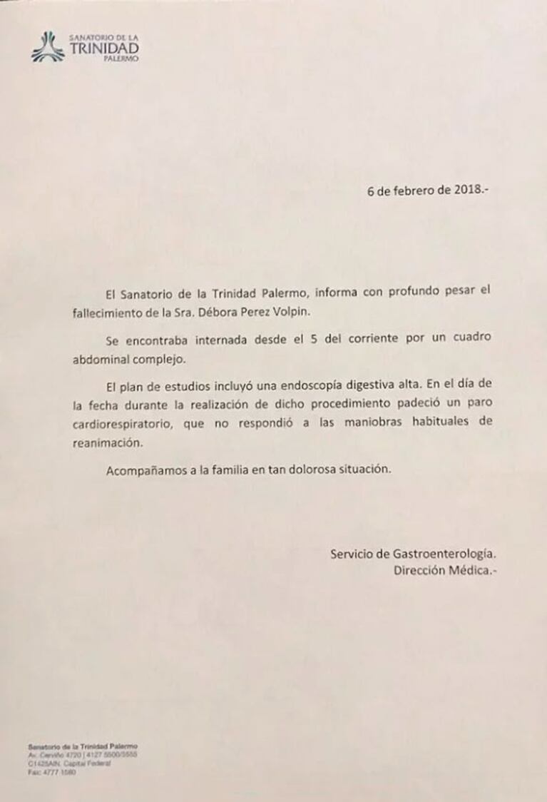 Luis Otero confirmó que la familia de Débora Pérez Volpin recurrirá a la Justicia: "Las explicaciones que dieron en la clínica no los conformaron" 