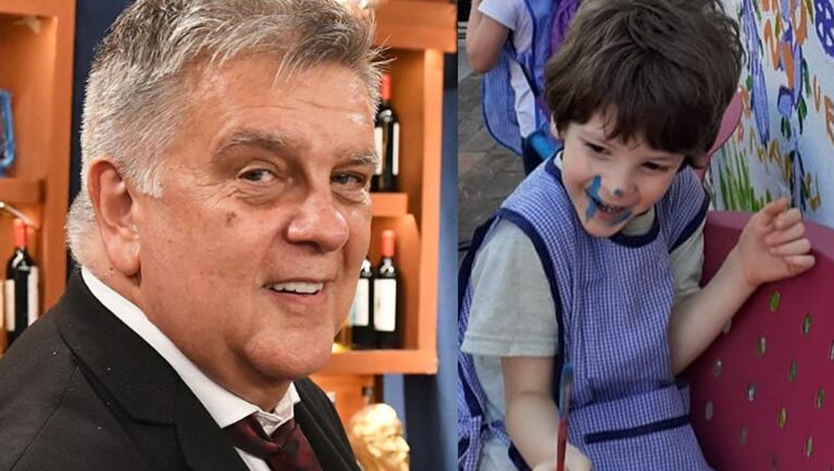 Luis saludó a su hijito por sus siete años.