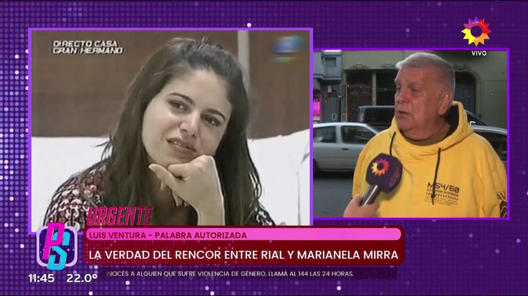 Luis Ventura habló con Puro Show del escándalo de Marianela Mirra con Rial (Foto: captura de eltrece).