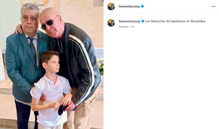 Luis Ventura, su hermano Carlos y su hijo Antonito (Foto: Instagram)