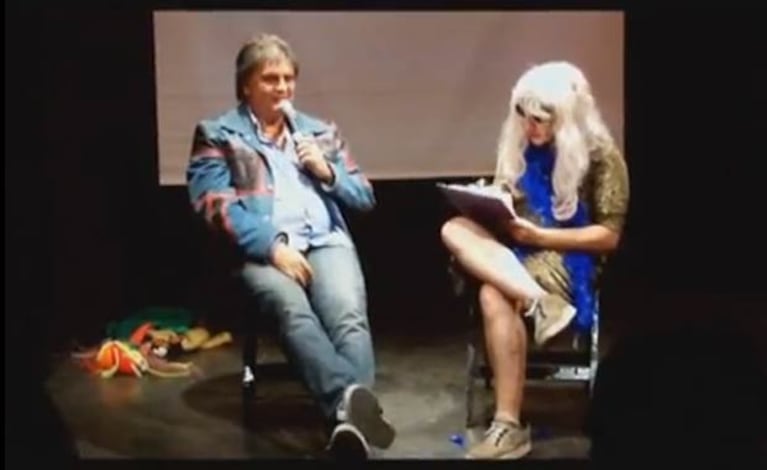 Luis Ventura y Jey Mammon, en el personaje de Estelita. (Captura: YouTube)